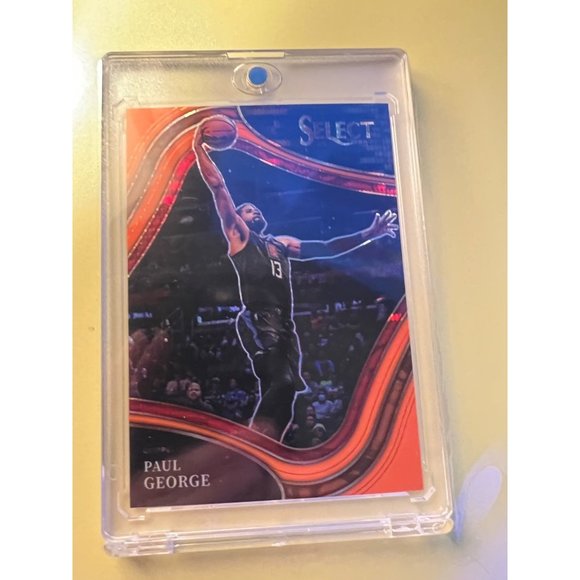 2021-22 Panini Select Paul George FOTL Orange Pulsar Courtside /15 #251 Clippers